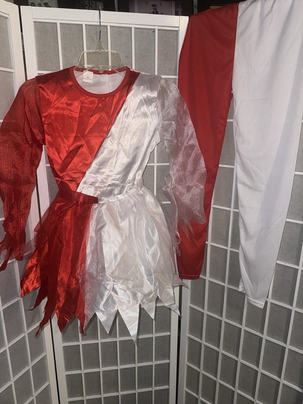 Heavenly Devil Angel Red White Fancy Halloween Child Costume Wings 10 12 New